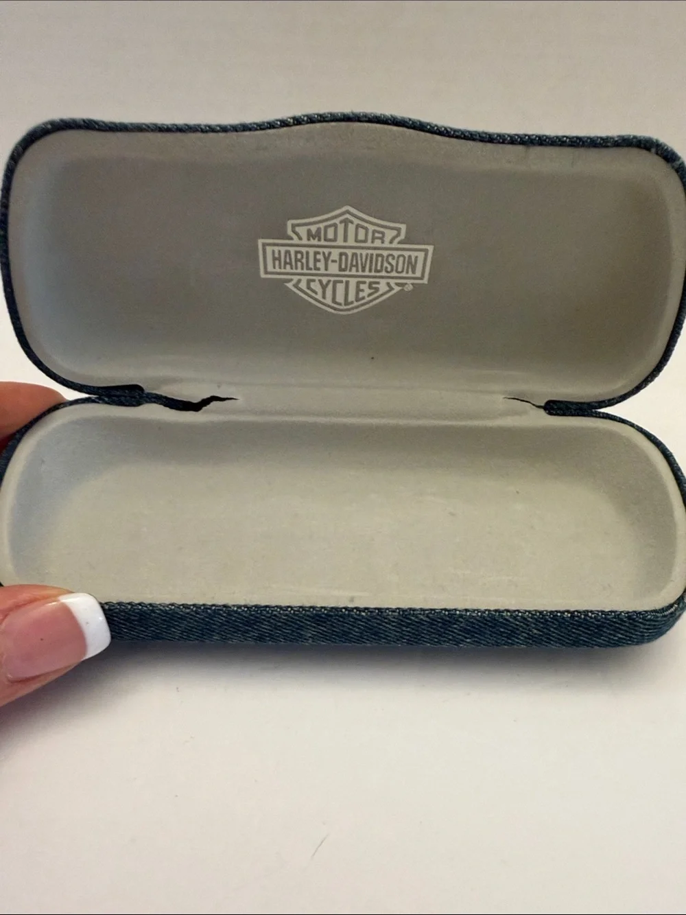 Harley-Davidson Denim Eyewear Case with Red Graphic